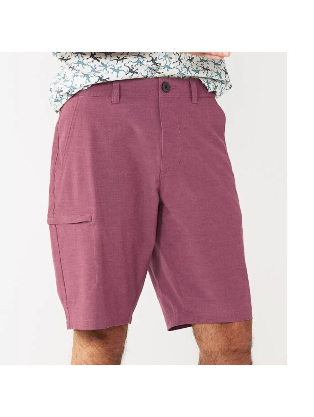 Sonoma Shorts 29 Mens Pink Cargo 10" Inseam Stretch Regular Fit